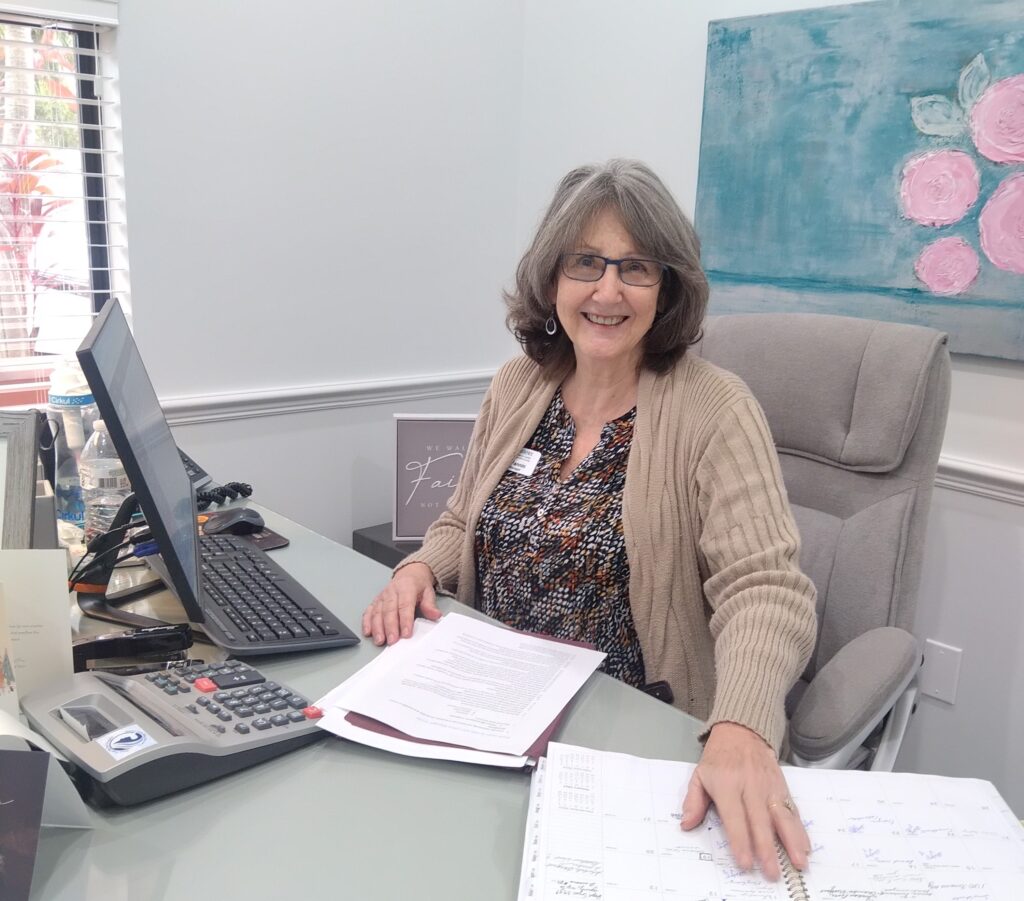 Vicki in office